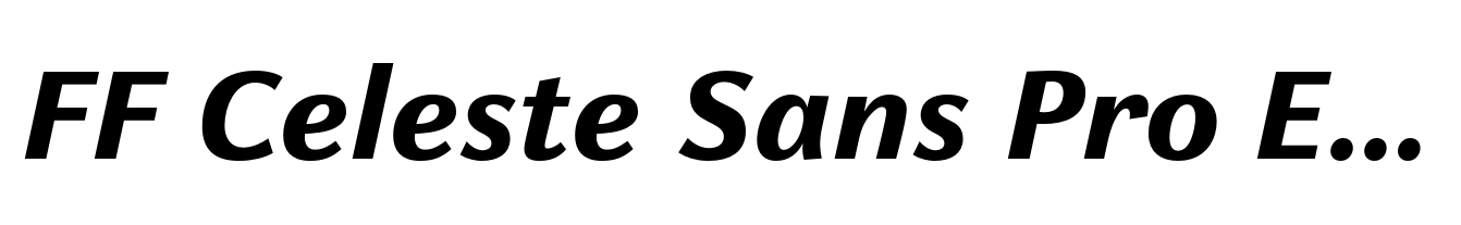 FF Celeste Sans Pro Extra Bold Italic